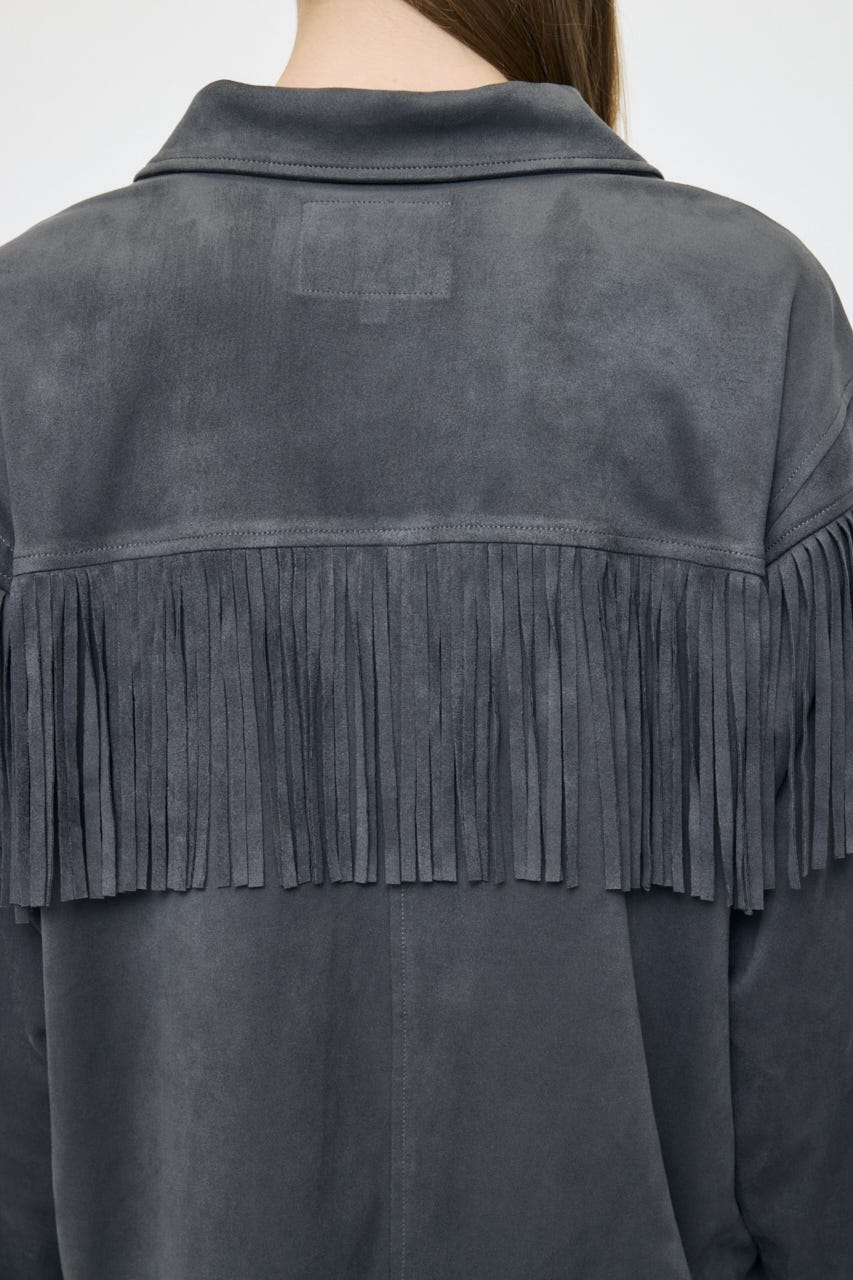 【AW予約アイテム】F/SUEDE FRINGE シャツ C.GRY 1