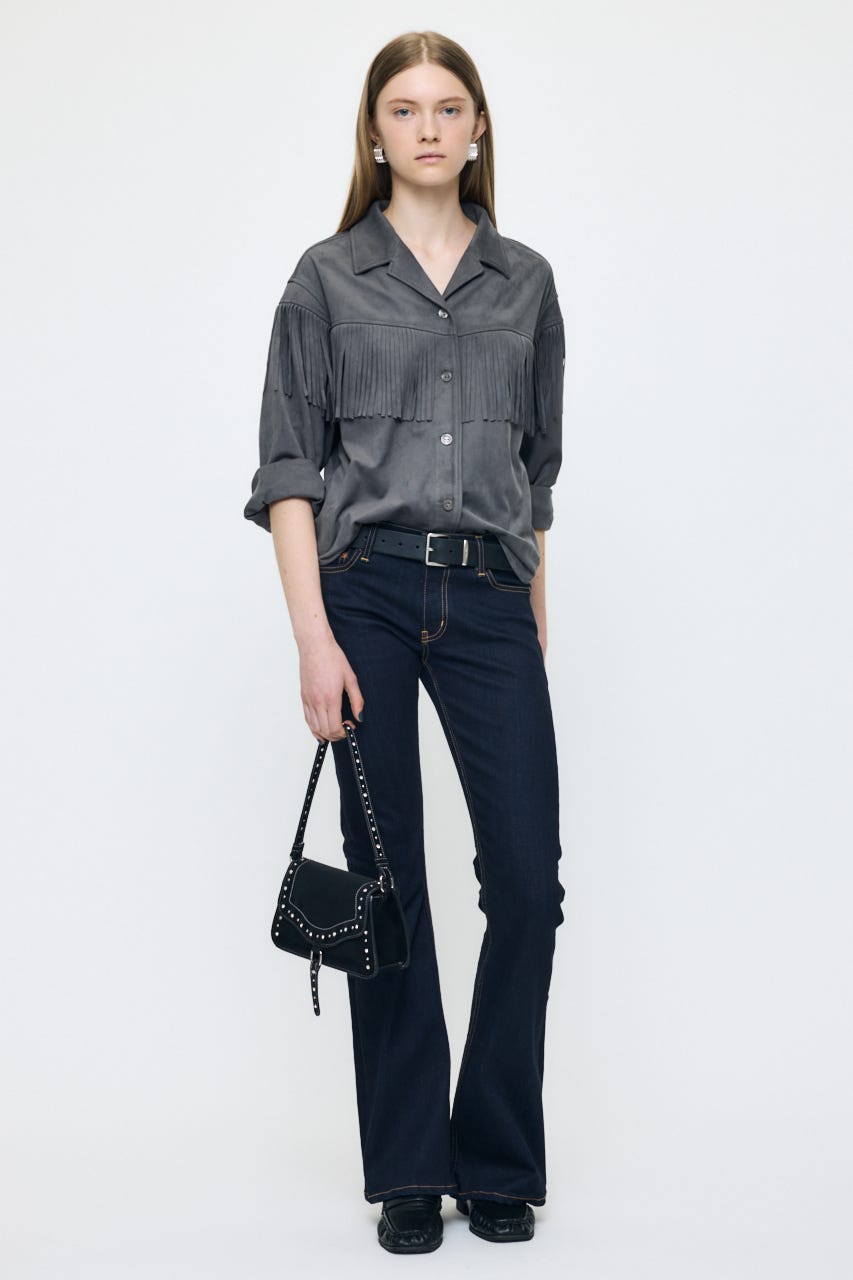 【AW予約アイテム】F/SUEDE FRINGE シャツ C.GRY 1