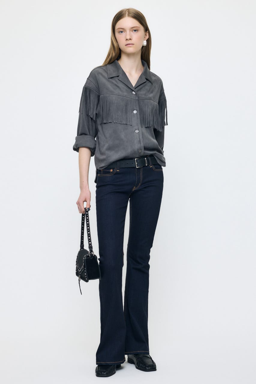【AW予約アイテム】F/SUEDE FRINGE シャツ C.GRY 1
