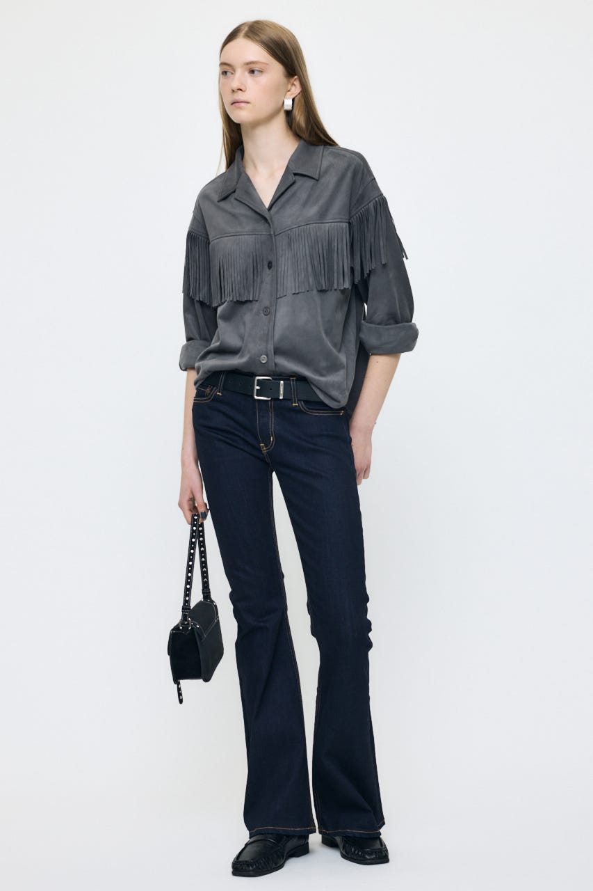 【AW予約アイテム】F/SUEDE FRINGE シャツ C.GRY 1