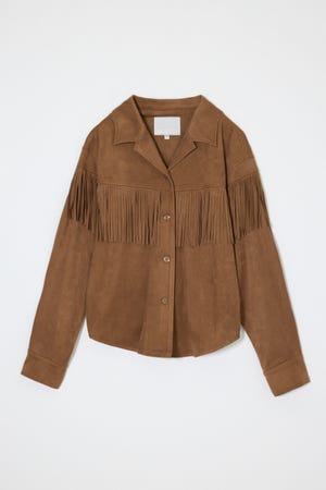 F/SUEDE FRINGE シャツ