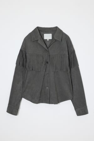 F/SUEDE FRINGE シャツ