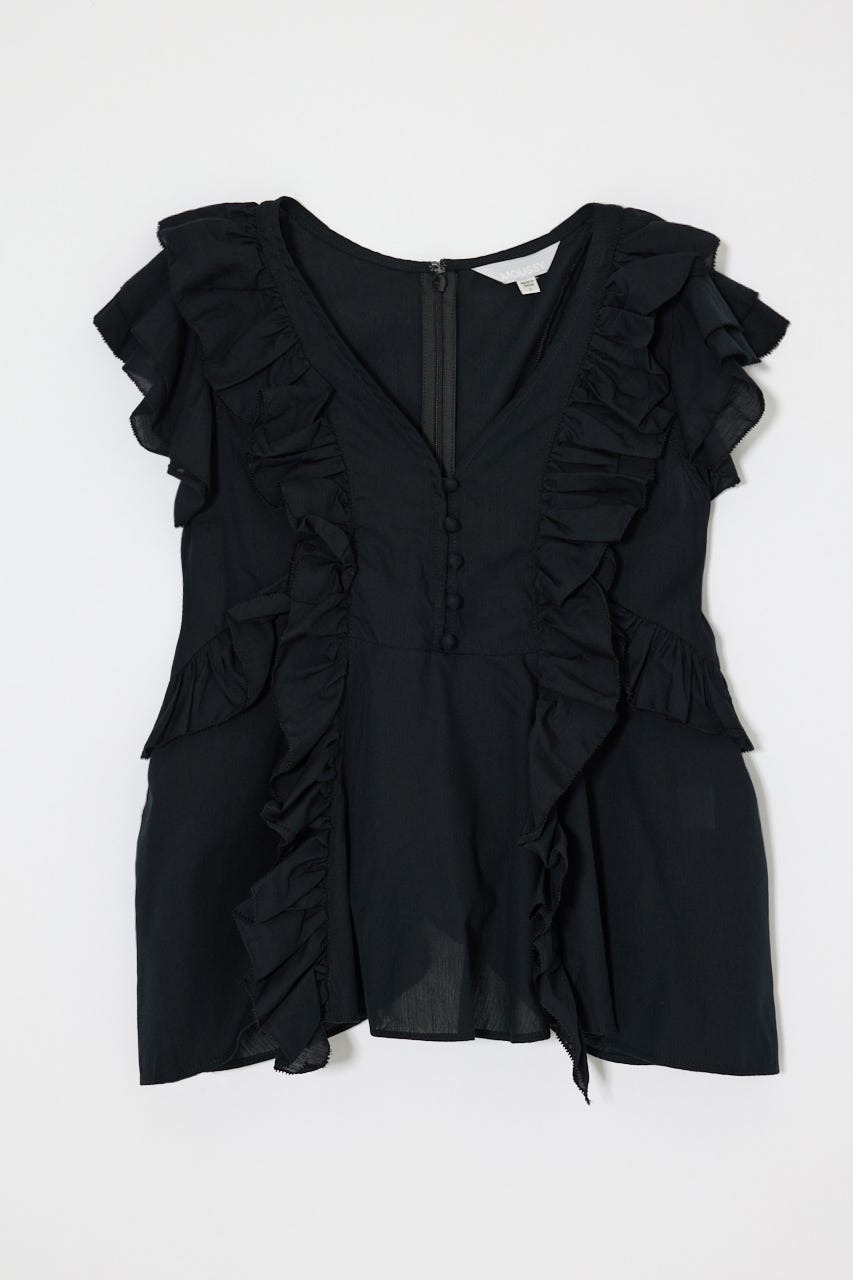 RUFFLE FRILL ブラウス BLK 1
