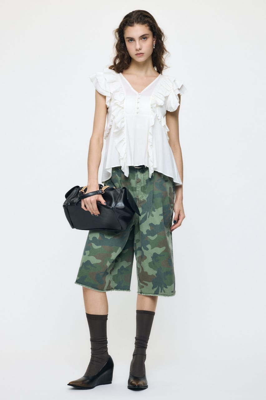 RUFFLE FRILL ブラウス WHT 2