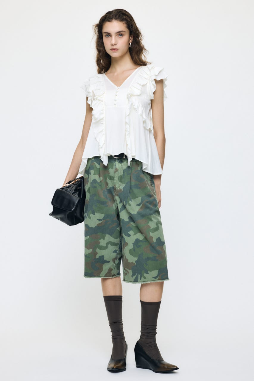 RUFFLE FRILL ブラウス WHT 2