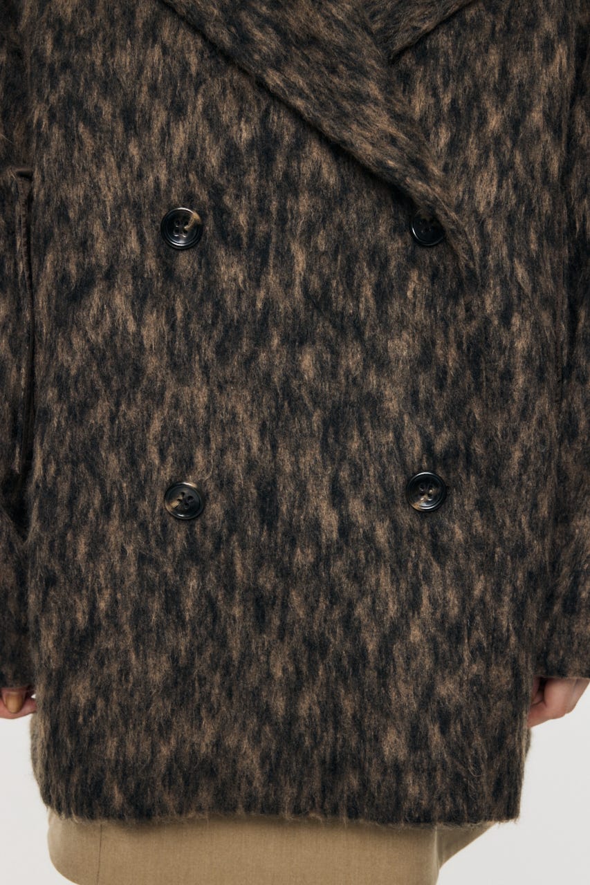 BACK TUCK MIDI コート 柄BRN 2