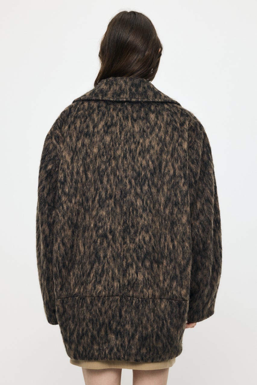 BACK TUCK MIDI コート 柄BRN 2