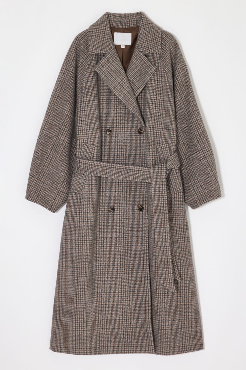 COCOON SLEEVE LONG コート 柄BEG 1