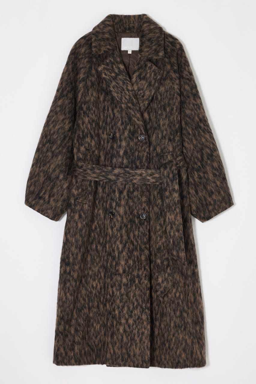 COCOON SLEEVE LONG コート 柄BRN 2