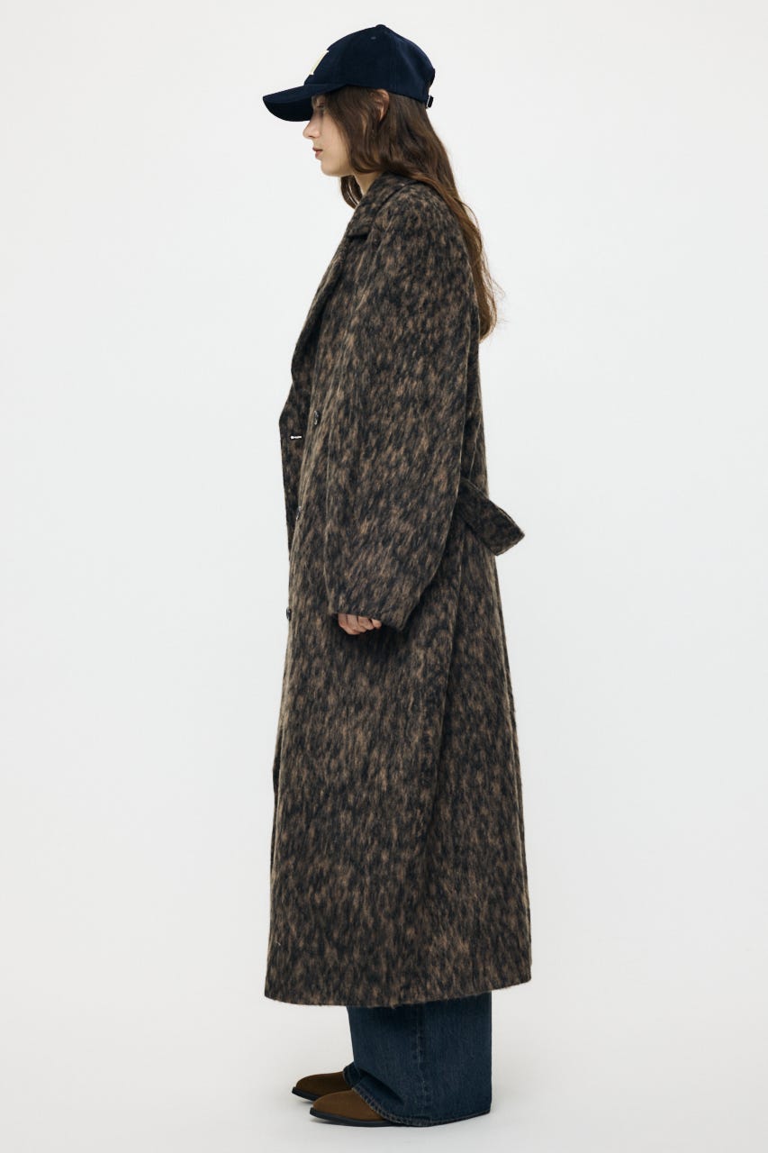 COCOON SLEEVE LONG コート 柄BRN 2