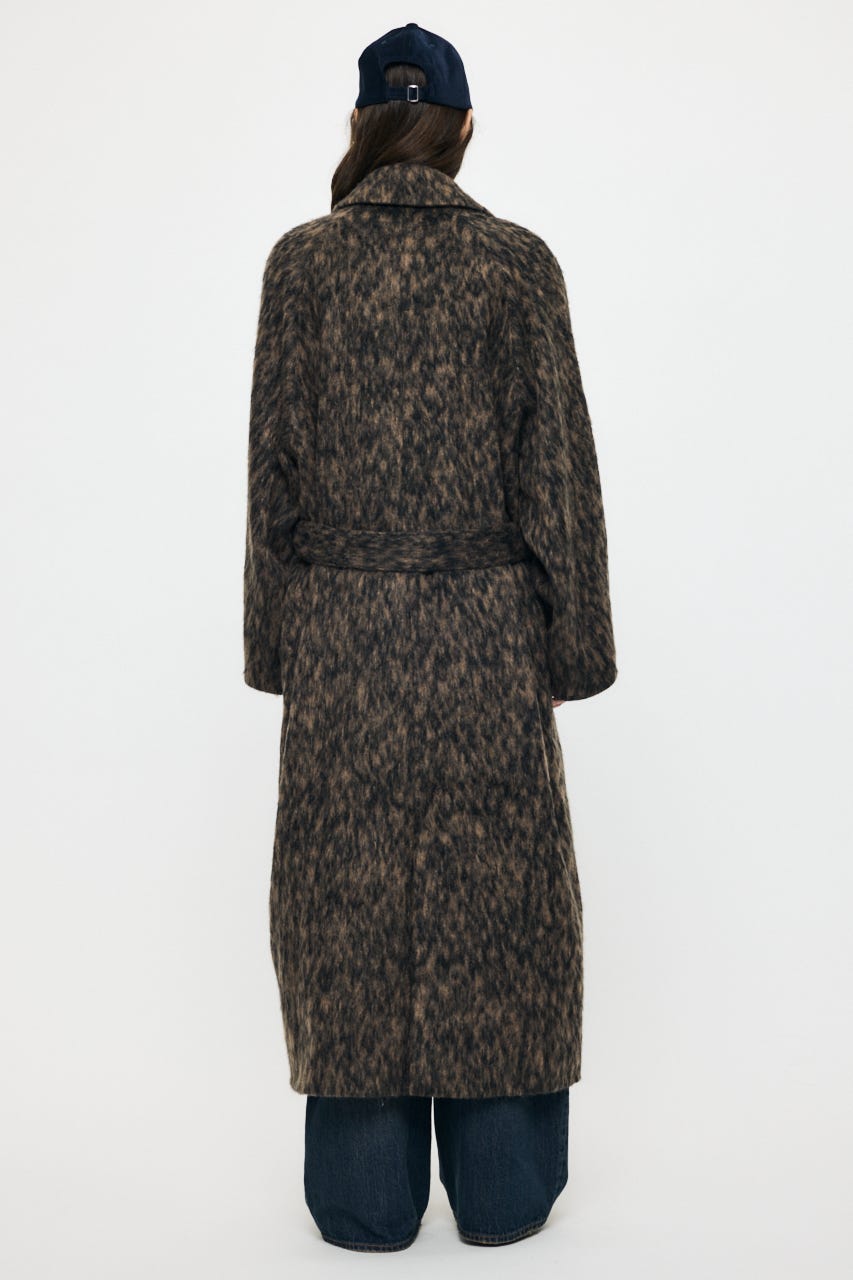 COCOON SLEEVE LONG コート 柄BRN 2