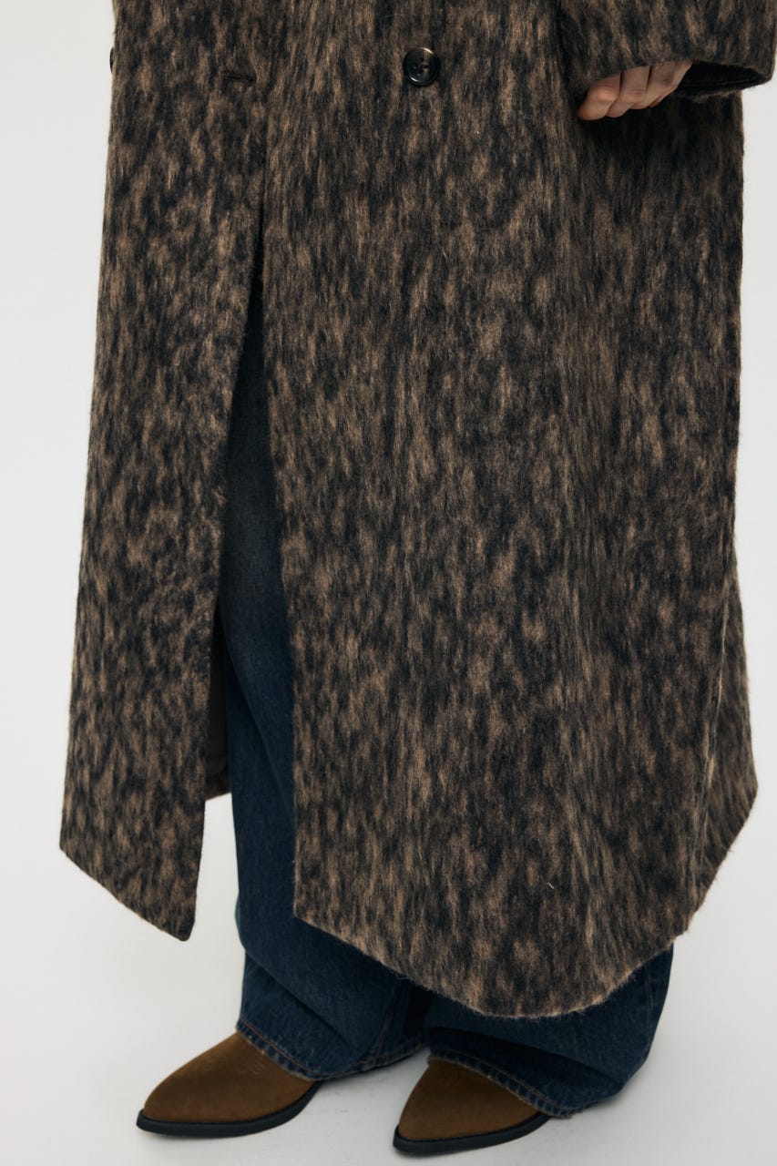 COCOON SLEEVE LONG コート 柄BRN 2