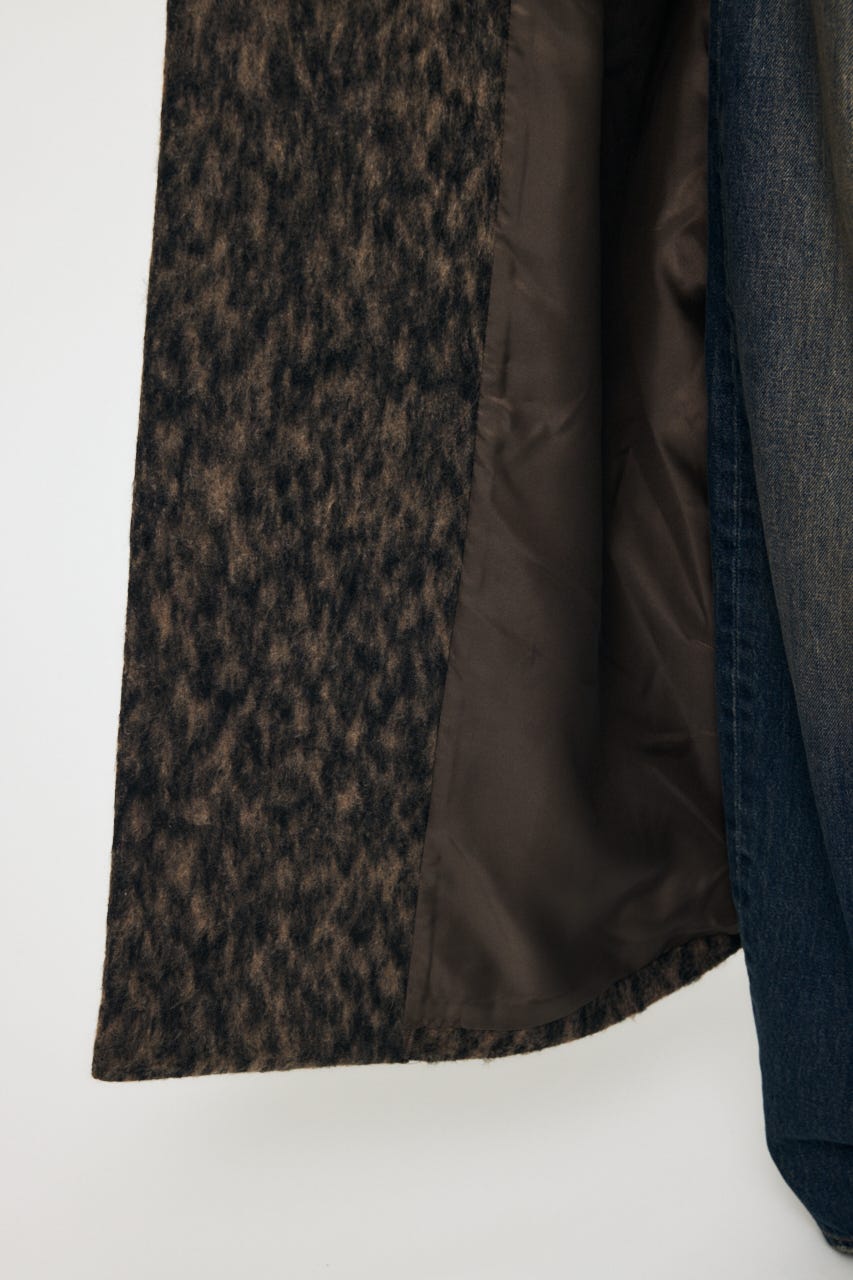 COCOON SLEEVE LONG コート 柄BRN 2