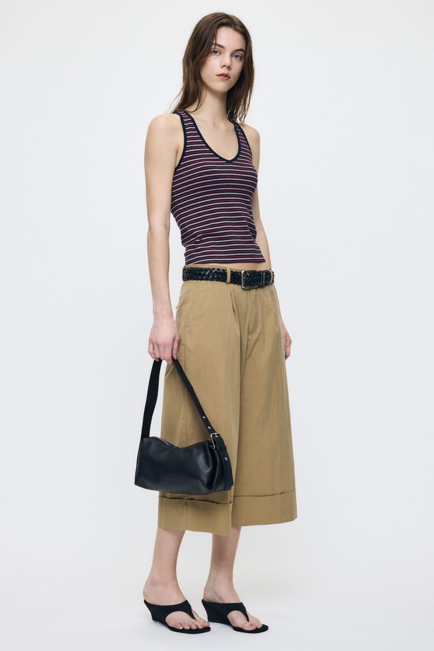 WASHED CHINO CROPPED パンツ BEG 2