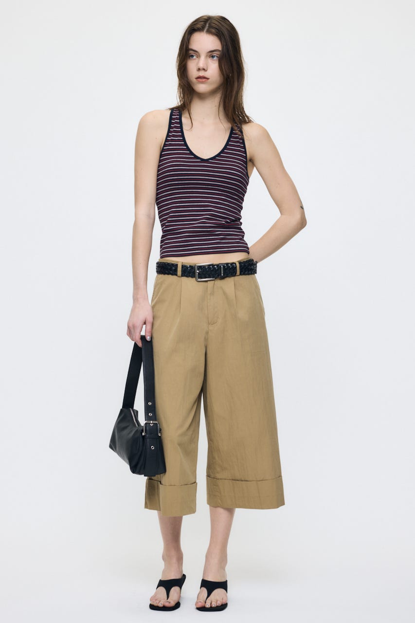 WASHED CHINO CROPPED パンツ BEG 2