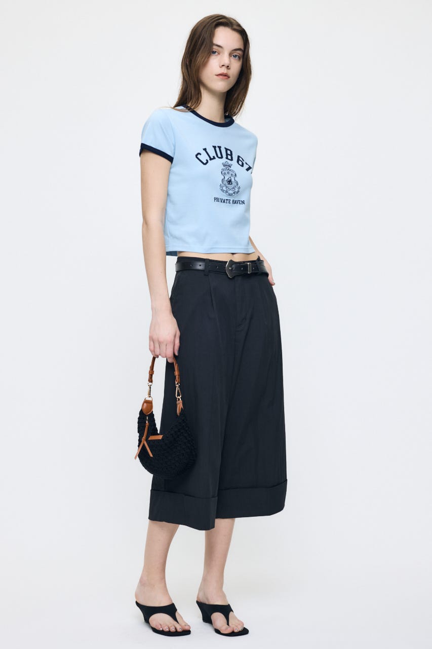 WASHED CHINO CROPPED パンツ BLK 2