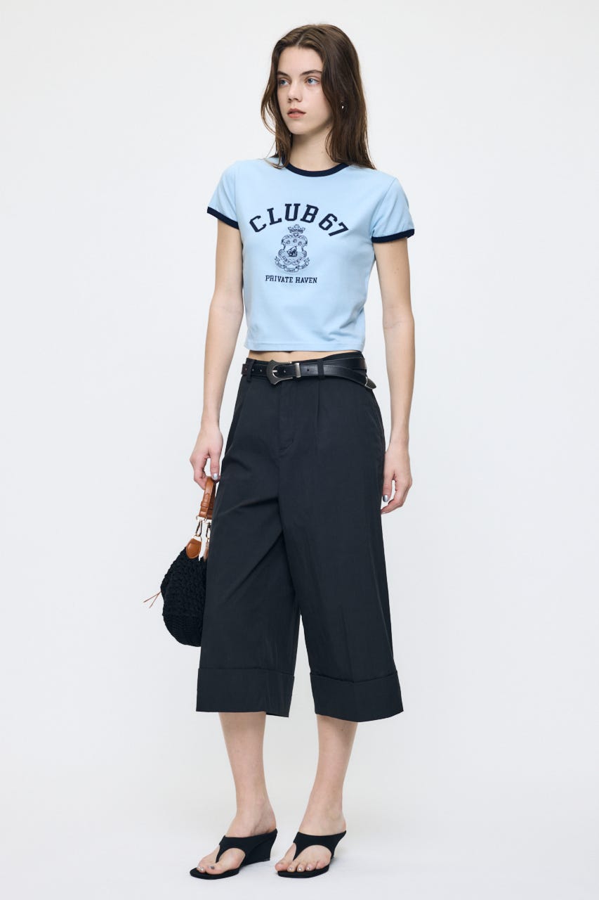 WASHED CHINO CROPPED パンツ BLK 2