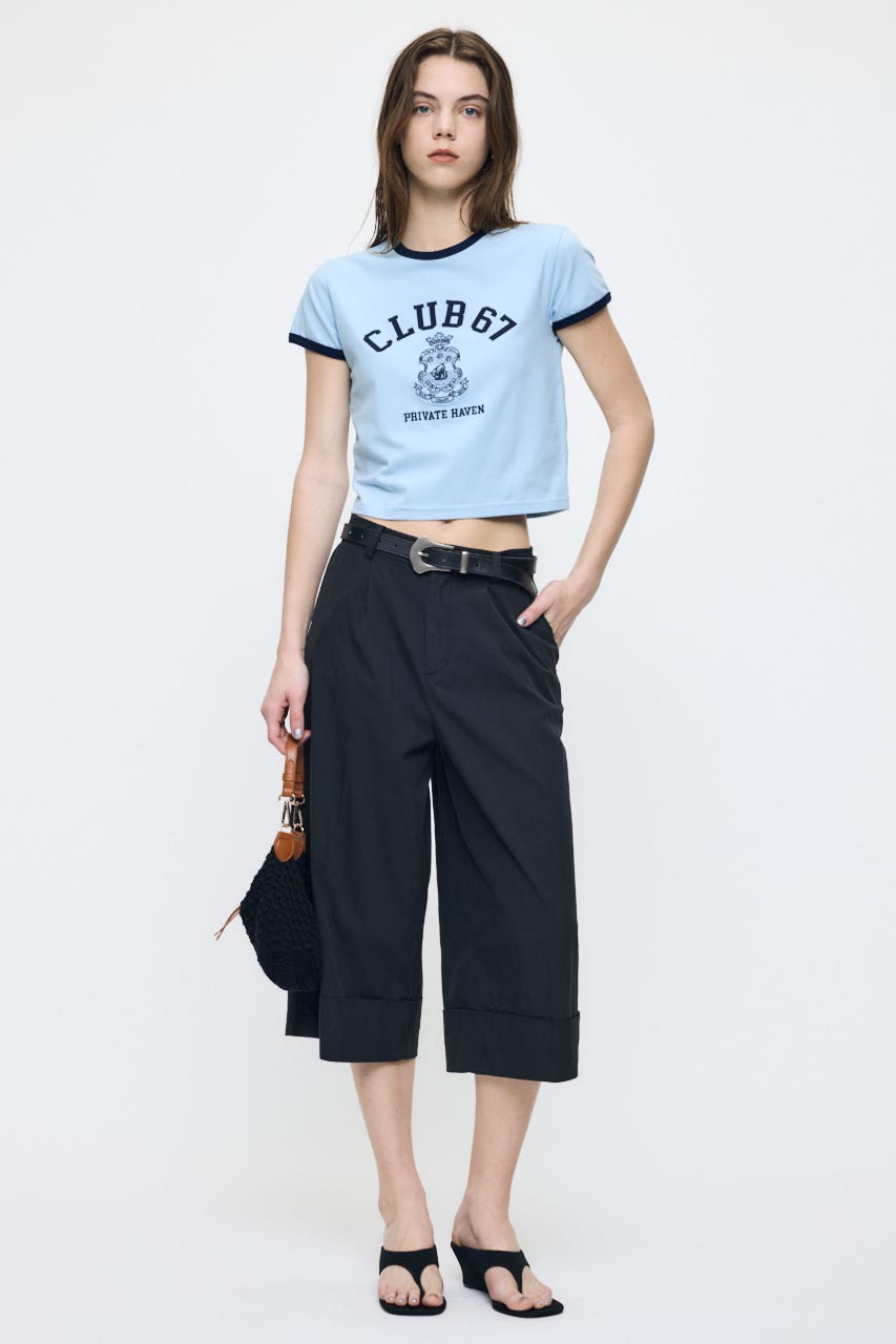 WASHED CHINO CROPPED パンツ BLK 2