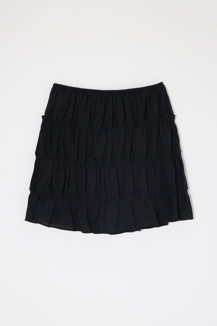 SHIRRING MINI スカート BLK FREE