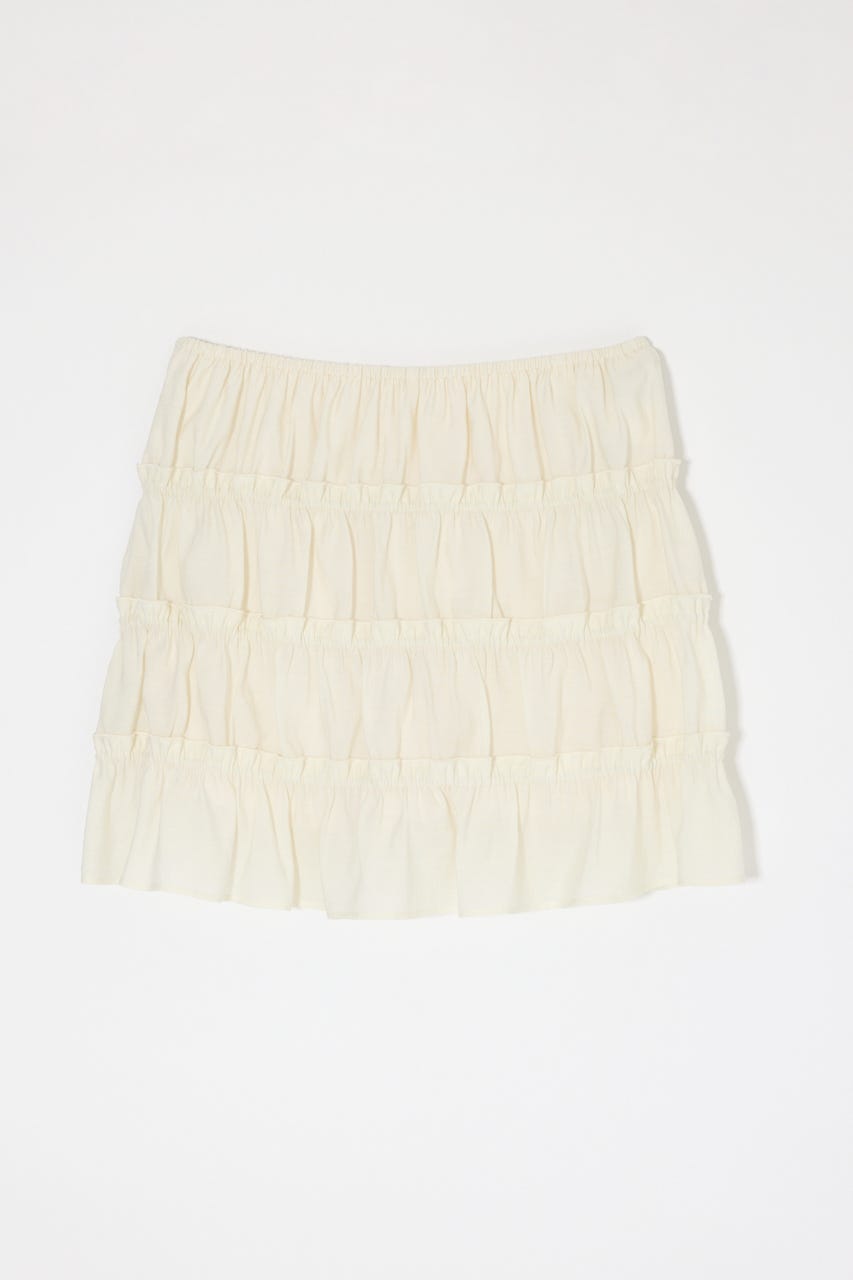 SHIRRING MINI スカート IVOY FREE