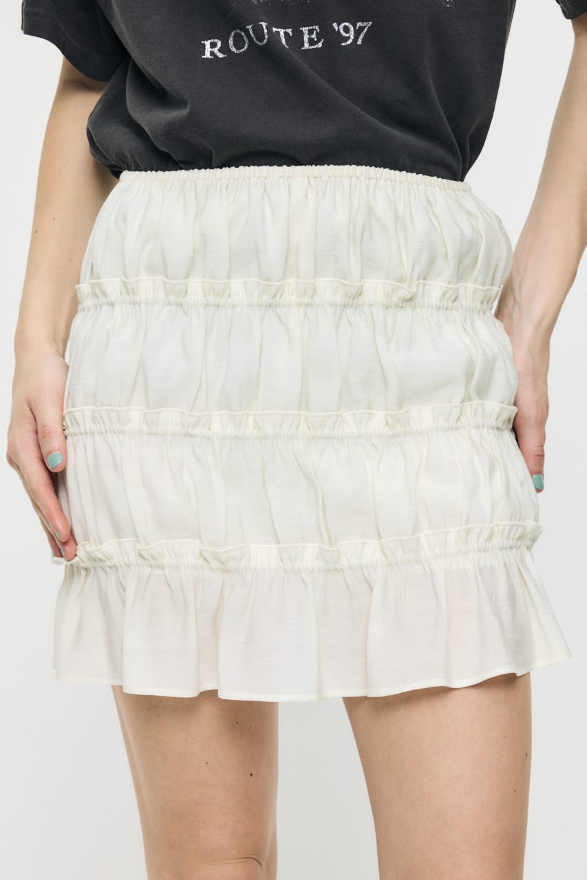 SHIRRING MINI スカート IVOY FREE