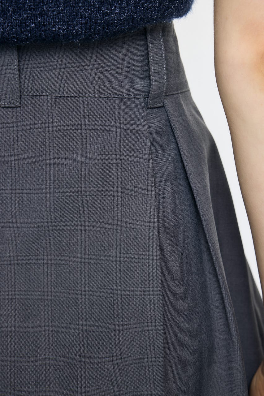 FLARE TUCKED MINI スカート C.GRY 1