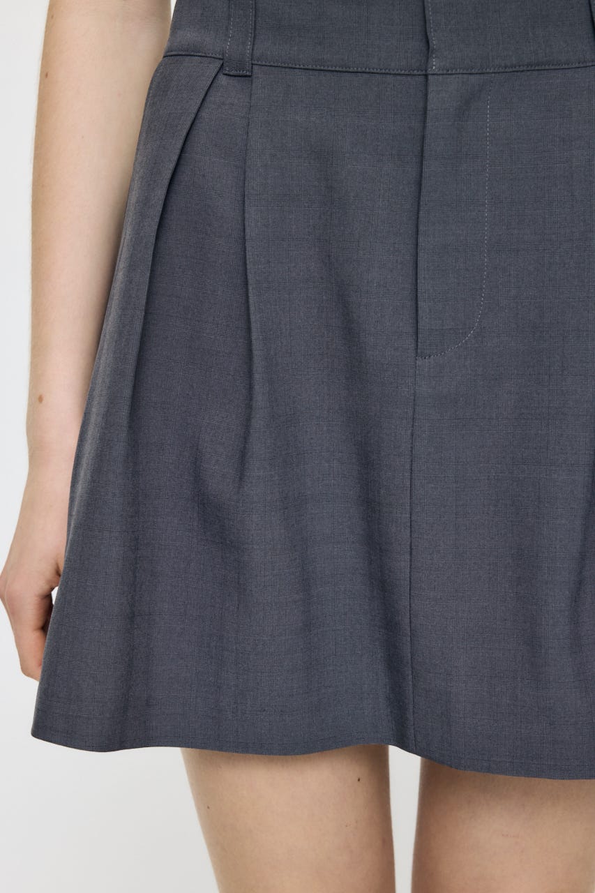 FLARE TUCKED MINI スカート C.GRY 1
