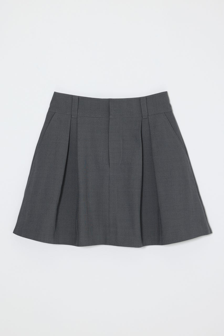 FLARE TUCKED MINI スカート C.GRY 1