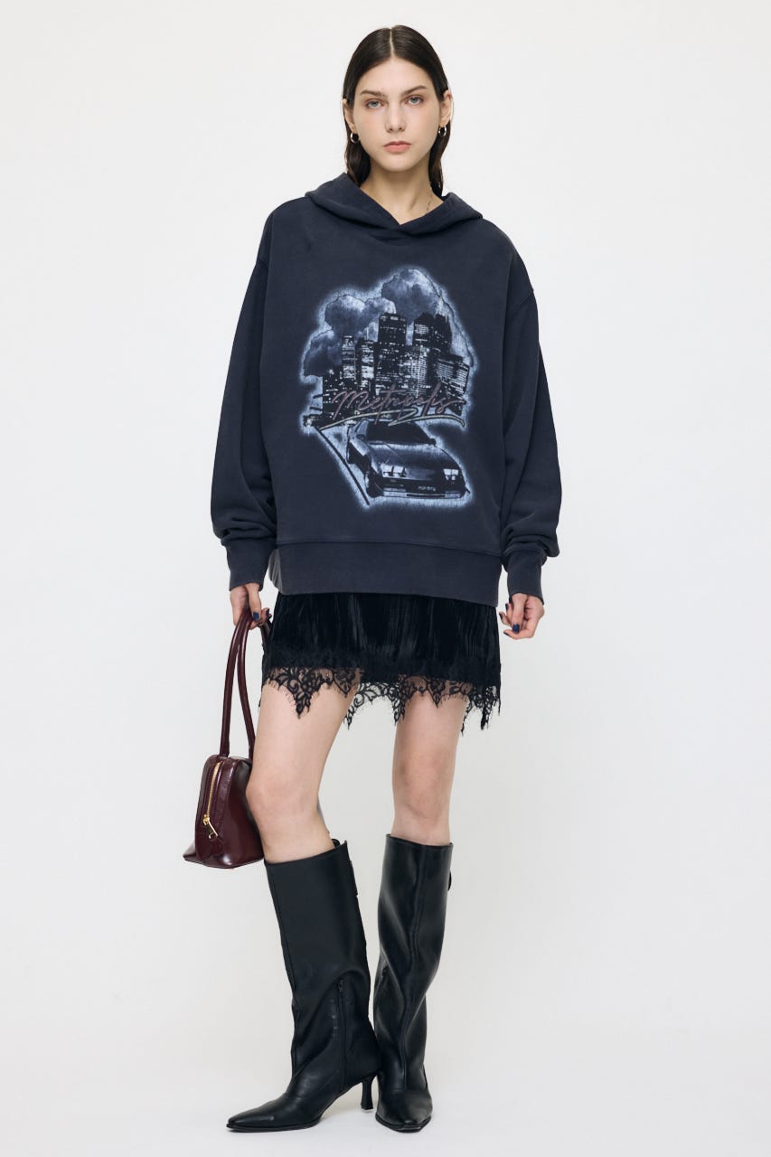 WASHER VELOUR SLIP MINI ドレス BLK FREE