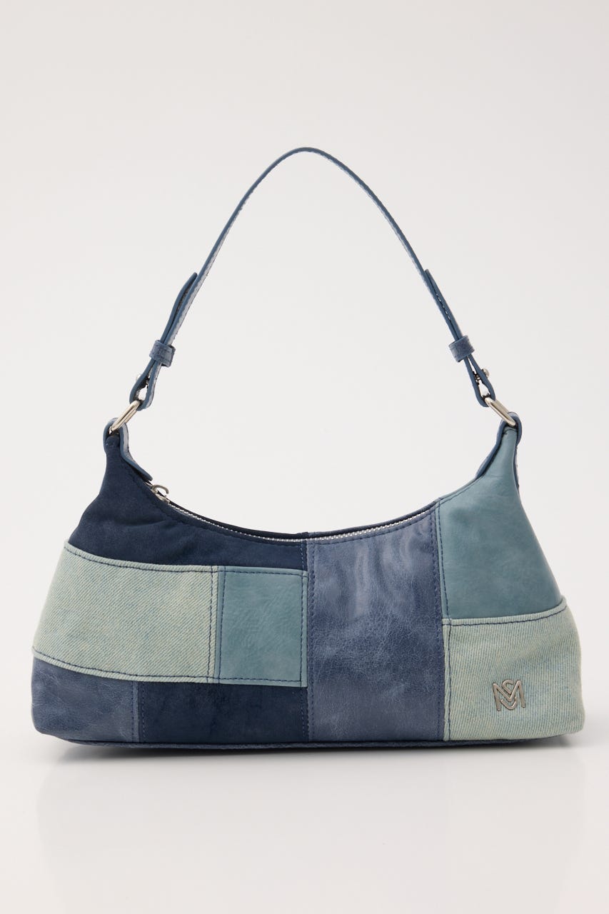 PATCH WORK SHOULDER バッグ BLU FREE