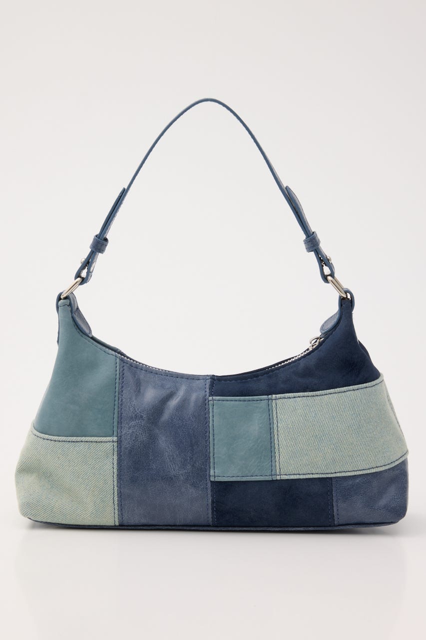 PATCH WORK SHOULDER バッグ BLU FREE
