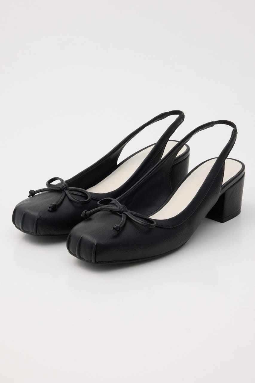 SLING BACK BALLET HEEL シューズ BLK M