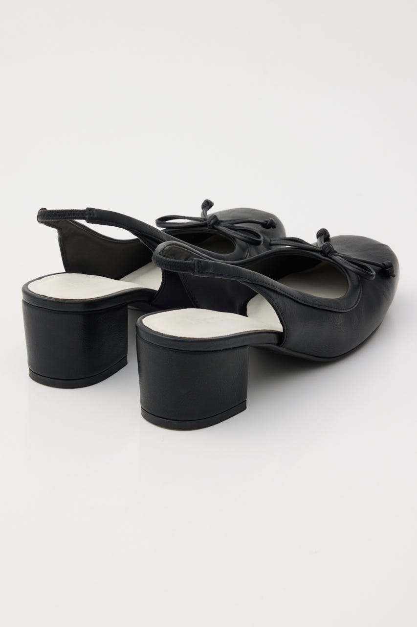 SLING BACK BALLET HEEL シューズ BLK M