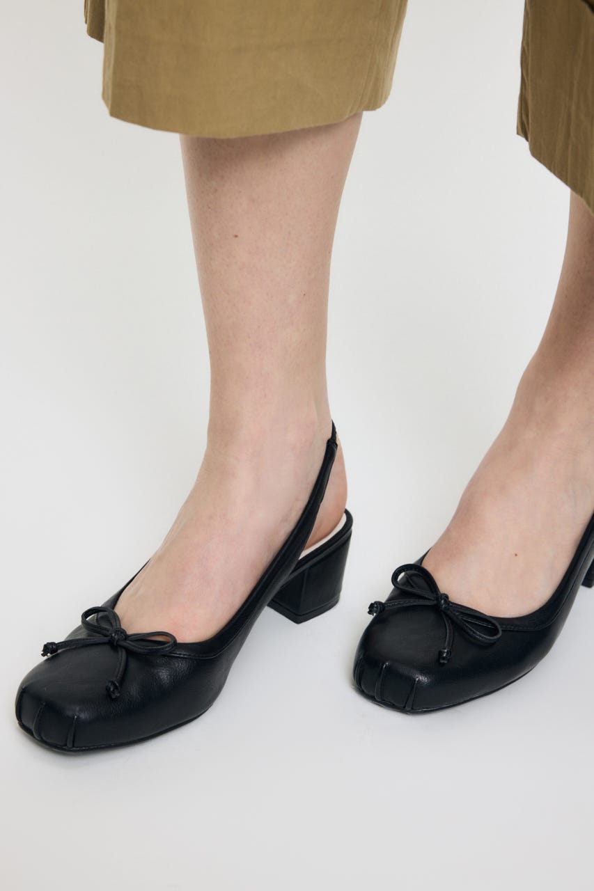 SLING BACK BALLET HEEL シューズ BLK M