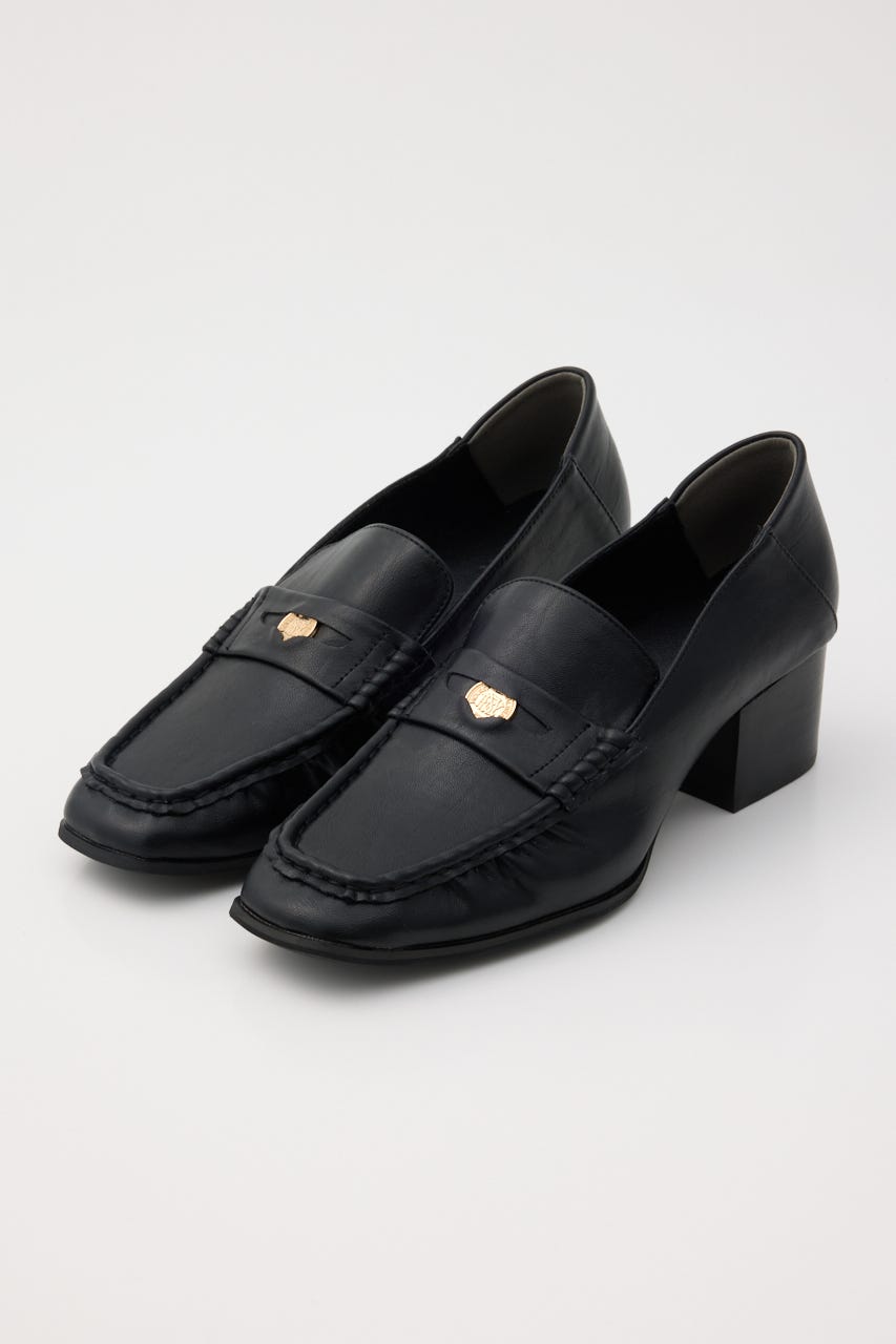 GATHER HEEL COIN ローファー BLK L