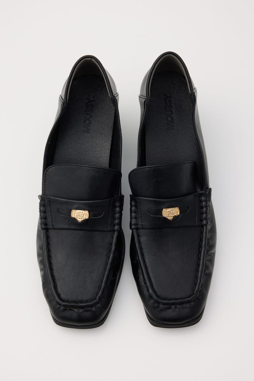 GATHER HEEL COIN ローファー BLK L