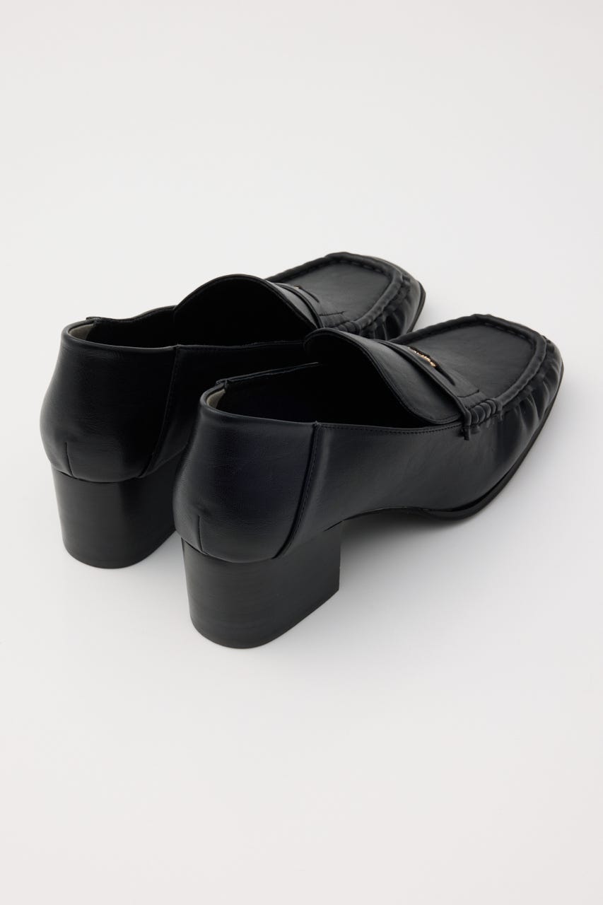 GATHER HEEL COIN ローファー BLK L