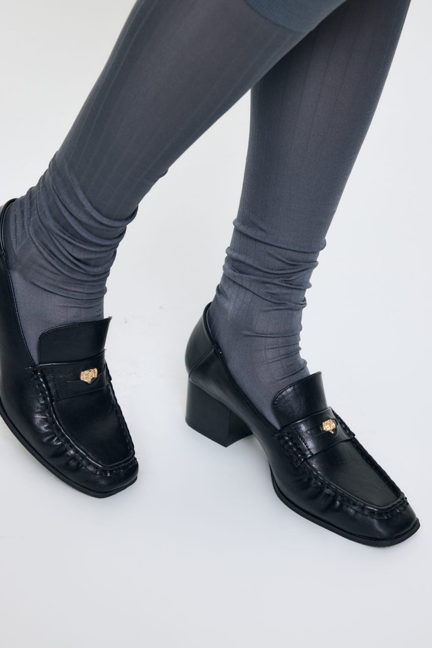 GATHER HEEL COIN ローファー BLK L