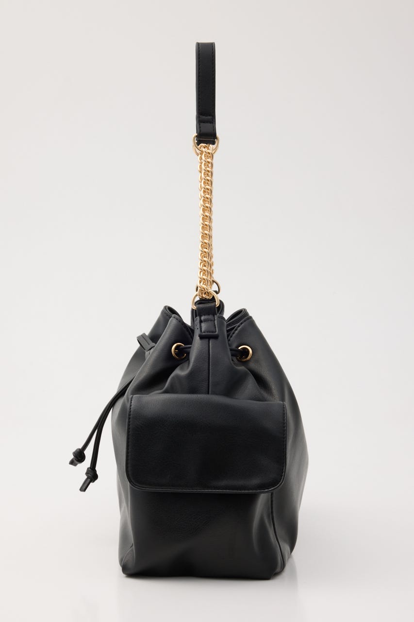 CHAIN SHOULDER BUCKET バッグ BLK FREE