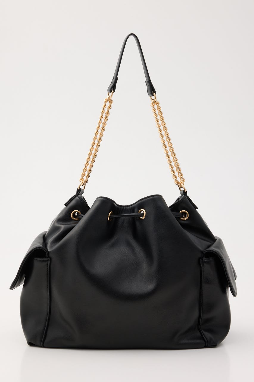 CHAIN SHOULDER BUCKET バッグ BLK FREE