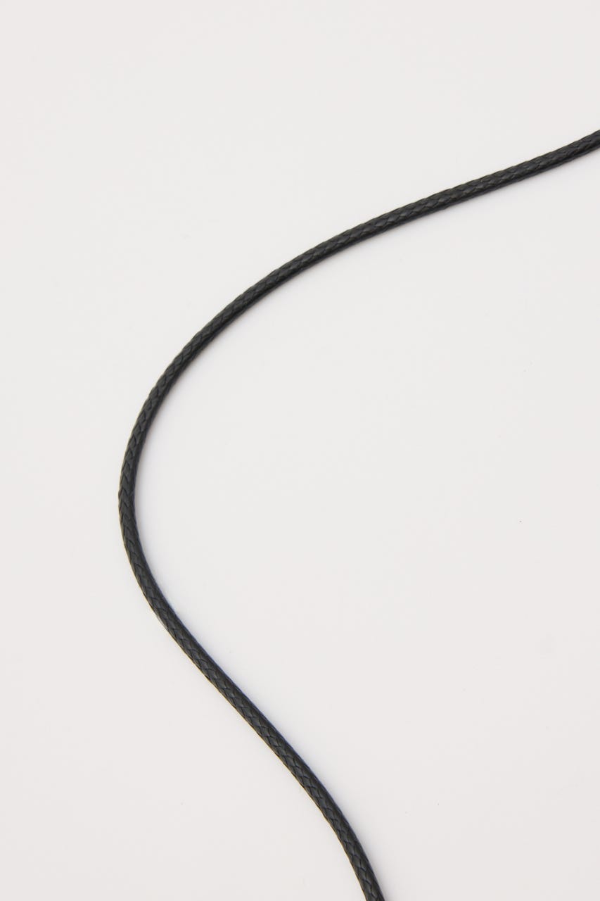 STONE PENDANT CORD ネックレス BLK FREE