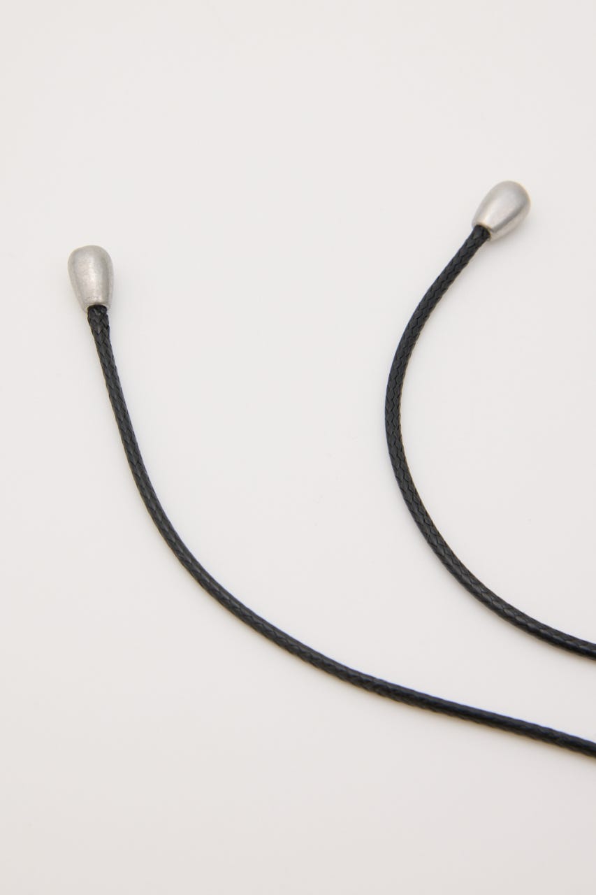 STONE PENDANT CORD ネックレス BLK FREE