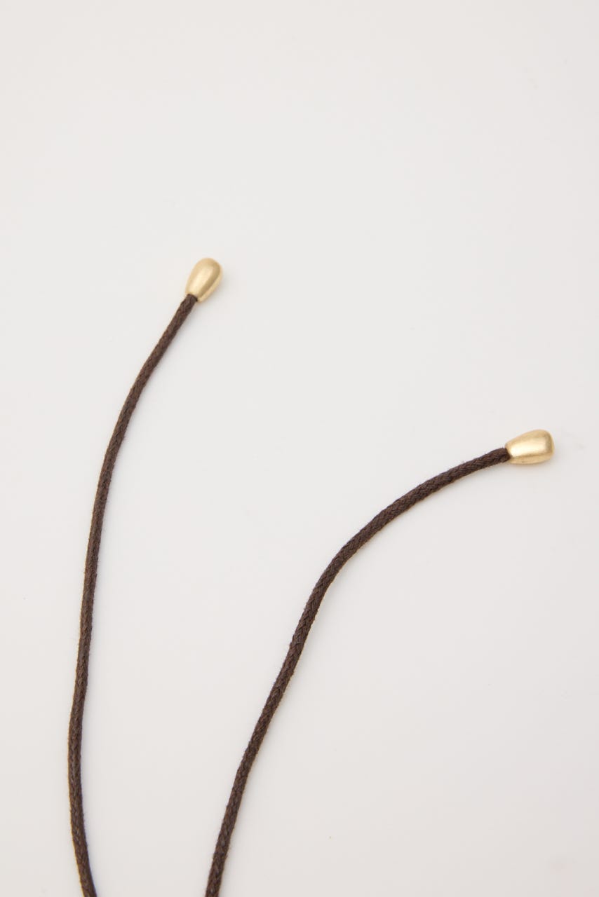 STONE PENDANT CORD ネックレス BRN FREE