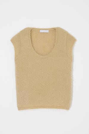 SCOOP NECK SHAGGY BABYニット