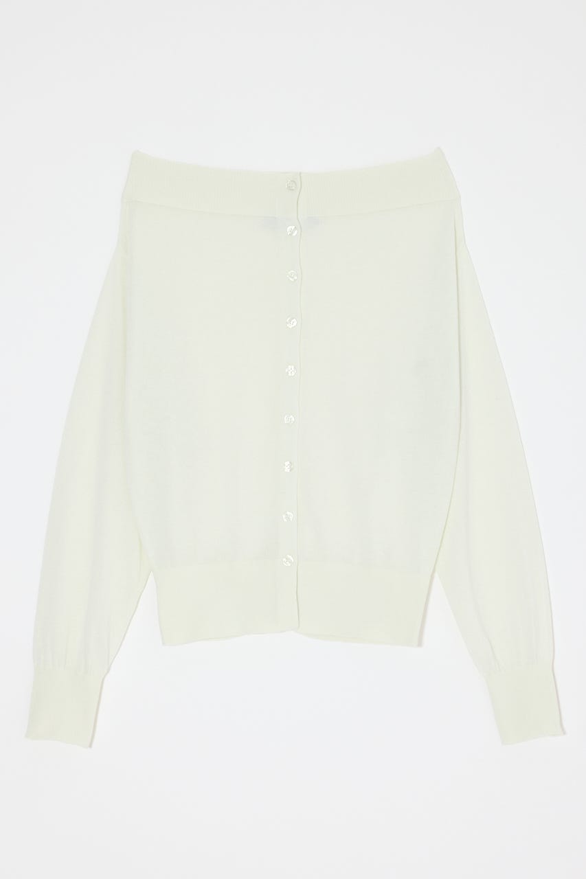 OFF SHOULDER SHEER カーディガン IVOY FREE