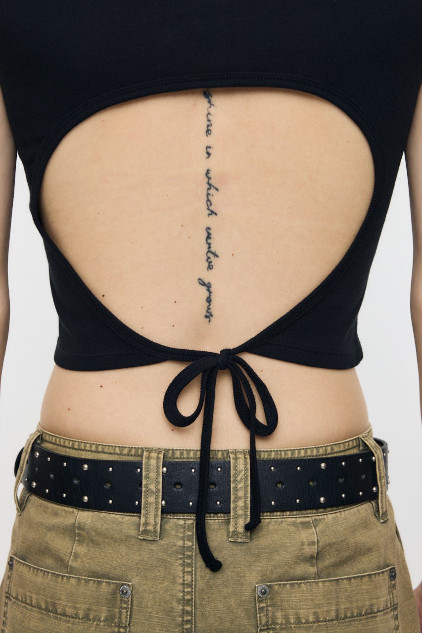 BACK OPEN タンク BLK FREE