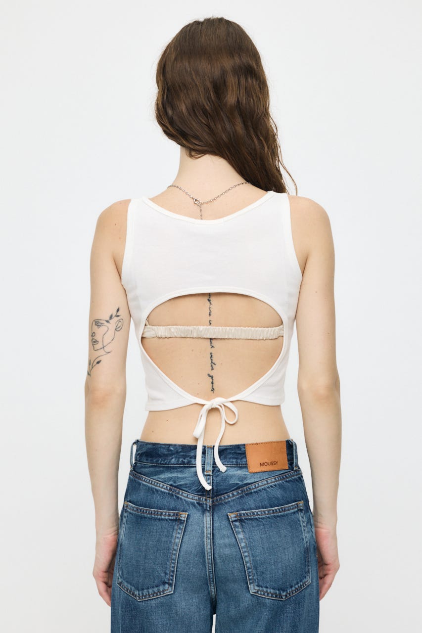 BACK OPEN タンク O/WHT FREE