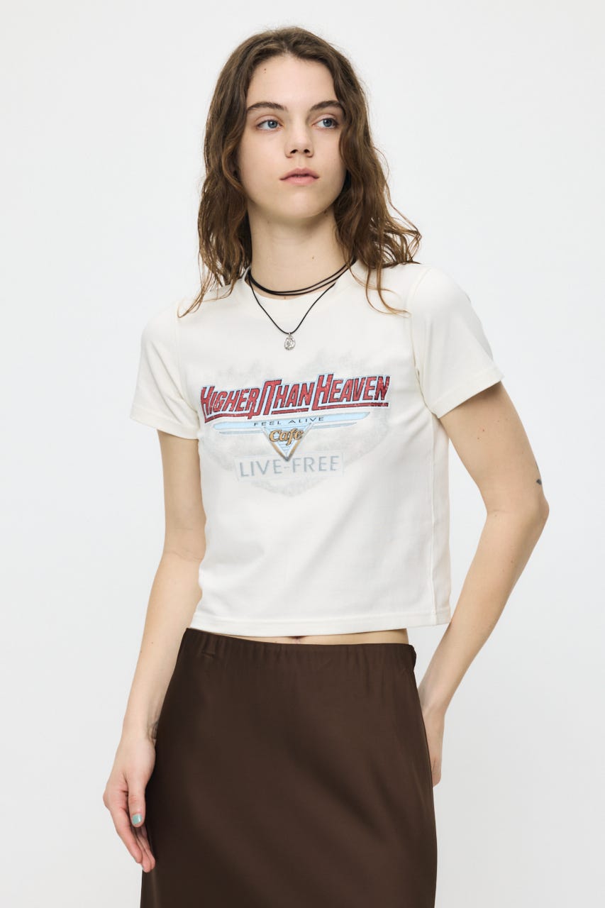 COMPACT ROCK Tシャツ WHT FREE