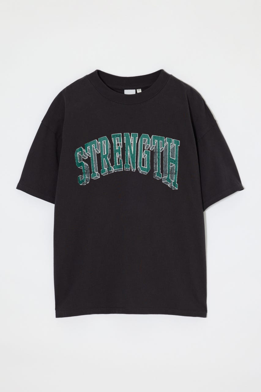 STRENGTH COLLEGE Tシャツ L/BLK FREE