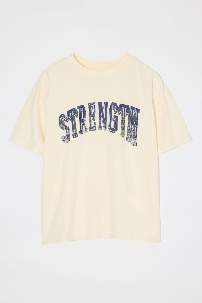 STRENGTH COLLEGE Tシャツ O/WHT FREE